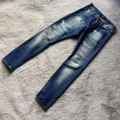 【USED】scotch&soda リペア加工クラッシュデニム　W28
