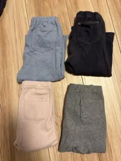 UNIQLO ベビー スパッツ 10分丈 80 4枚セット デニム ピンク