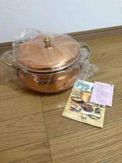 鈴木製作所 銅製両手鍋22cm 蓋付き 昭和レトロ