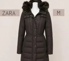 ZARA ザラ　ファー付き　ダウンジャケット　アウター　ブラック　黒