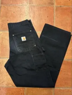 USA製 Carhartt ダブルニー B01 ブラック 30x30