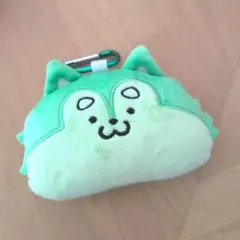蓄光で光るハスキー カラビナ付きぬいぐるみポーチ 1