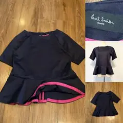Paul Smith ポールスミス　ブラック　トリアセカットソー　ペプラム　Mのサムネイル