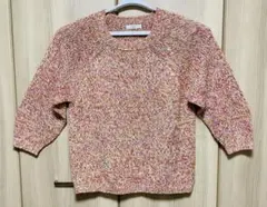 Samansa Mos2 Blue マルチカラー ニットセーター 長袖