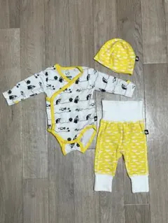 ムーミン ロンパース・パンツ・帽子セット 50-56サイズ