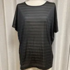 （78） 黒 ストライプ 半袖Tシャツ ❤️