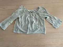 LOUNIE ライトグリーン 五分袖カーディガン