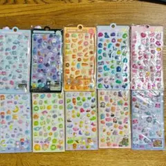 ボンボンドロップシール　3Dシール　ぷくぷくシール　まとめ　10枚　約500】