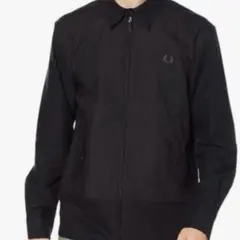 フレッドペリー ブルゾン ジップアップオーバーシャツジャケット ブラック L