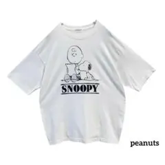 peanutsピーナッツTシャツスヌーピーチャーリーブラウンプリントアニメ