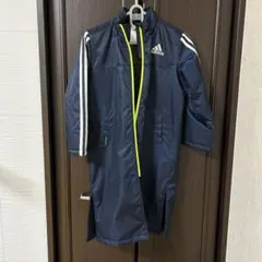 adidas ベンチコート ネイビー120 着丈80㎝ フードはありません。