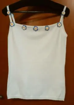 ★クリア★キャミソール★お花★白★