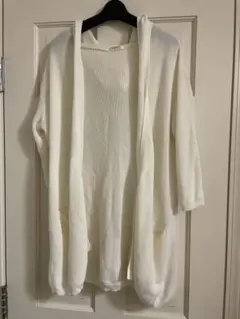 COLZA カーディガン　ホワイト　レディース　Lサイズ　白 羽織り コルザ