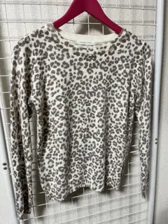 LOWRYS FARM レオパード柄ニットセーター　アンゴラニット　M size