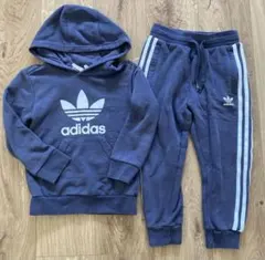 adidasキッズ オリジナル パーカー セットアップ 110㎝ ジャージ上下