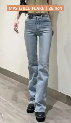 MOUSSY MVS L/BLU FLARE 26 MVSフレア　新品未使用