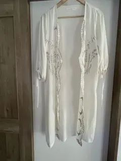 SENSE OF PLACE アイボリー刺繍カーディガン フリーサイズ