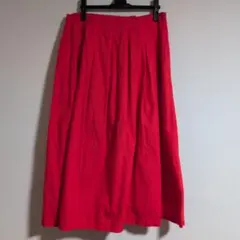 【大幅値下げ】【匿名配送】フレアスカート　赤　朱色　フリー