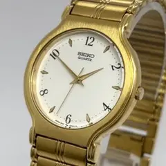 稼働/電池交換】SEIKO セイコー SX タンク メンズ腕時計 ゴールド