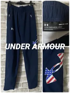 アンダーアーマー　メンズS ナイロンパンツ　星条旗　アメリカ国旗　ビッグロゴ