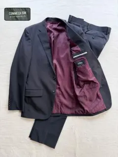 コムサ　COMME CA ISM ダークネイビー ビジネススーツ M