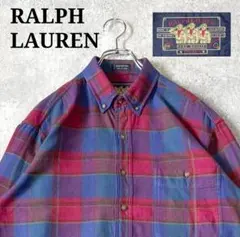 80s 水兵タグ　希少　CHAPS RALPH LAUREN チェック シャツ