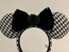 東京ディズニーリゾート　ミニー 千鳥格子模様カチューシャ