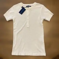 RALPH LAUREN 【新品タグ付き】 ヘンリーネック　アイボリー　Lのサムネイル