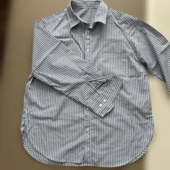 ストライプ 長袖シャツ 胸ポケット付き