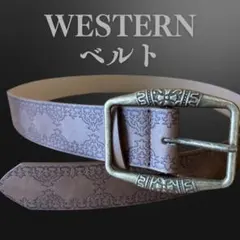 ウエスタンベルト ブラウン アメカジ ユニセックス ヴィンテージ バイカー