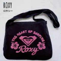 激レア y2k ROXY ロキシー コットン ショルダーバッグ 黒×ピンク 平成のサムネイル