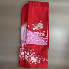 七五三用 絹100% 赤い着物120-130cm
