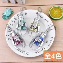 キーホルダー UFOキャッチャー 黄色ボールチェーンイエロークレーンゲームアーム