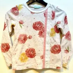 hakka kids ハッカキッズ ピオニー柄 コットン 長袖トレーナー 130