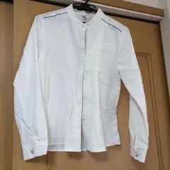 ホワイト スタンドカラー シャツ