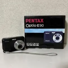 PENTAX Optio E90 コンデジ　単三電池　箱付き動作品付属品ありのサムネイル