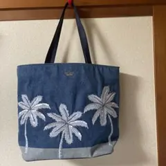 ケイトスペード デニム サフィアーノ トートバッグ　A4収納可