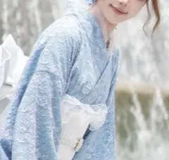 レディース　パール オーガンジー　フリル　白　帯揚げ　鎌倉　袴　振袖　着物