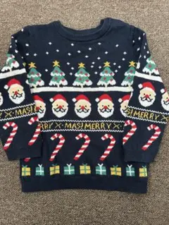 H&M クリスマス柄 ニットセーター 86