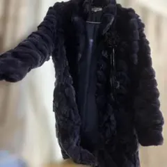 MORGAN DE TOI ファーコート ネイビー 38