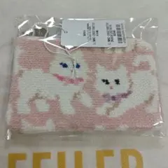 フェイラー モフモフネコチャン L字ポーチ ペールピンク 新品未使用