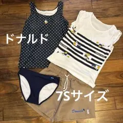 ディズニー　Donald Duck セパレート水着4点セット　Sサイズ　7号