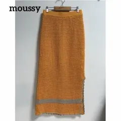 moussy CROCHET STRIPE スカート オレンジのサムネイル