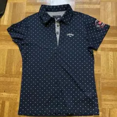 Callaway ネイビー ドット柄 ポロシャツ