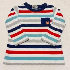 ミキハウス ホットビスケッツ　ロンT 長袖Tシャツ　ボーダー　80