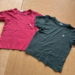 Champion Tシャツ 2枚セット レッド グリーン　双子のサムネイル