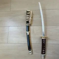 連也齋愛刀 備前康光刃 柳生三王鍔 燻し銀金具、樋入二重刃文 - メルカリ
