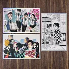 鬼滅の刃 海外版 原画集特典 シルバーエッジ原画カード 3枚セット