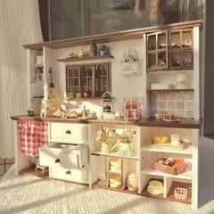 高さ24.8cm ミニチュア カップボード マルシェ 薄ピンク - メルカリ