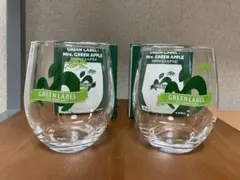 ミセスグリーンアップル グリーンラベル コラボロゴ入りグラス２個セット